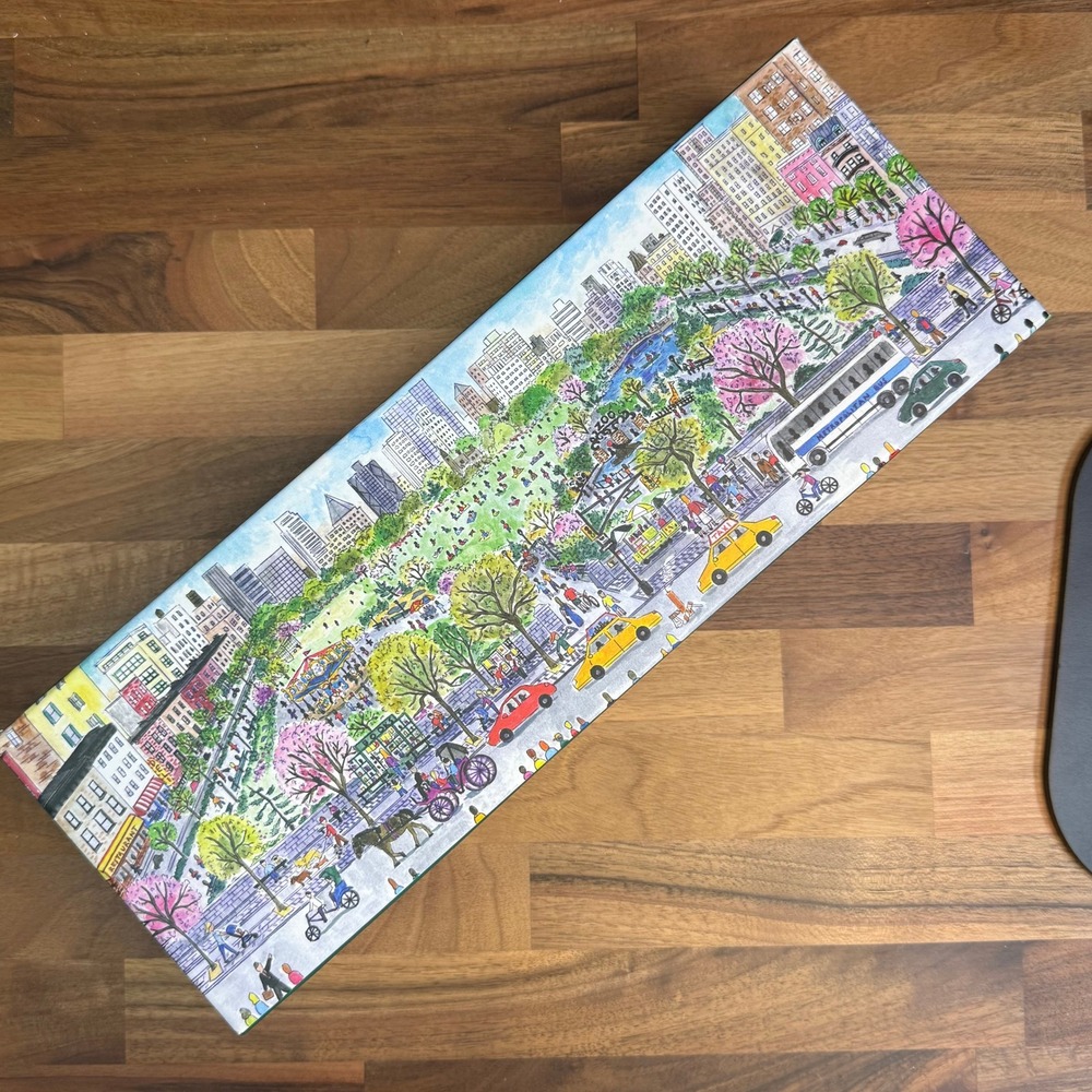 Galison Michael Storrings Cityscape 1000 Piece Panoramic Puzzle NYC Central Park
